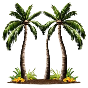 Hawaiian Islands Coconut Palms Png Bkn PNG Image