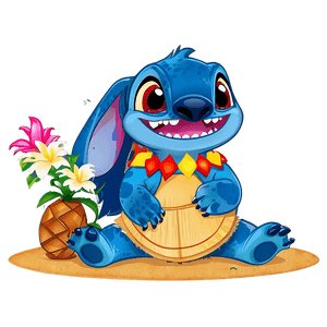 Hawaiian Luau Lilo and Stitch PNG 7 PNG image with transparent background