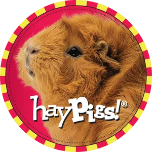 Hay Pigs Guinea Pig Circle Logo PNG Image