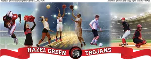 Hazel Green Trojans Sports Collage PNG Image