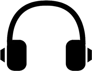 Headphones Icon Silhouette PNG Image