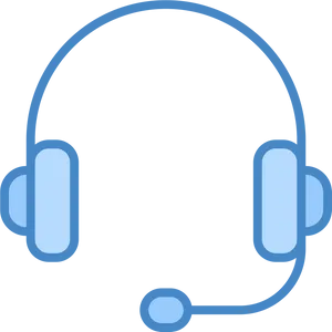 Headphones_ Icon_with_ Microphone_ Vector PNG Image