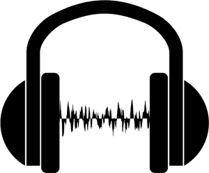 Headphones Soundwave Graphic PNG