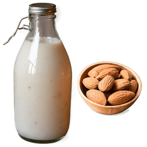 Healthy Almond Milk Recipe PNG mmc3 PNG with transparent background