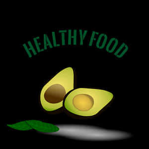 Healthy Avocado Graphic PNG image with transparent background