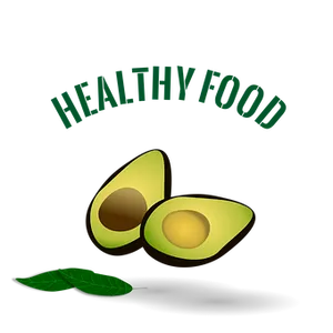 Healthy Avocado Graphic PNG Image