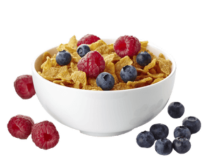 Healthy Breakfast Cerealwith Berries PNG image with transparent background