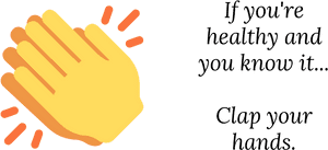 Healthy Clapping Encouragement PNG image with transparent background