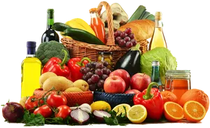 Healthy Food Variety Basket.png PNG Image