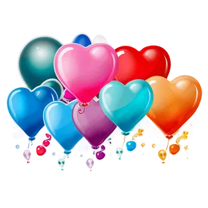 Heart Balloon Cluster Png 86 PNG Image