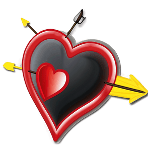 Heart Clipart with Arrows PNG dqq53 PNG image with transparent background