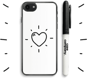 Heart Doodle Phone Caseand Marker PNG