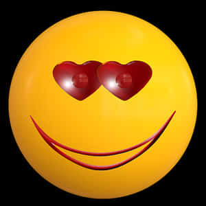 Heart Eyes Smiley Emoji PNG image with transparent background