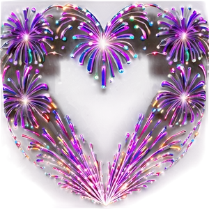 Heart Firework Overlay Png Edh15 PNG Image