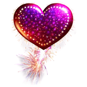 Heart Firework Overlay Png Ixf64 PNG Image