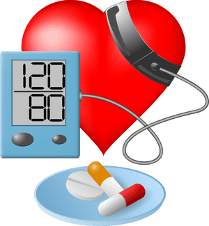 Heart Health Blood Pressure Monitorand Medication PNG
