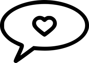 Heart In Speech Bubble Icon PNG Image