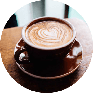 Heart Latte Art Coffee Cup PNG with transparent background