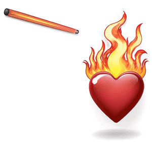 Heart on Fire Emoji PNG jns PNG image with transparent background