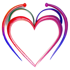 Heart Outline Drawing PNG wuv PNG