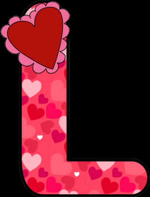 Ch B *✿* Alfabeto Corazon De Kid Sparkz Letter L, Letter - Letras Decoradas Con Corazones, HD Png Download PNG