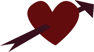 Heart Piercedby Arrow PNG Image