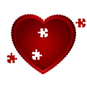 Heart Puzzle Missing Pieces PNG Image