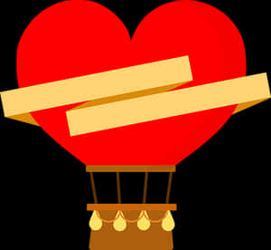 Heart Shaped Balloon Graphic PNG image with transparent background