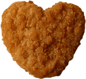 Heart Shaped Chicken Nugget, HD Png Download PNG
