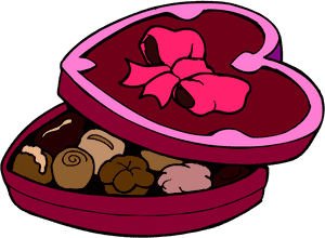 Heart Shaped Chocolate Box Illustration PNG image with transparent background