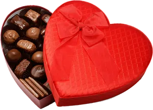 Heart Shaped Chocolate Box Valentines PNG Image