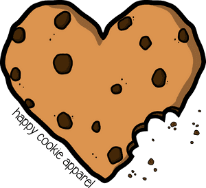 Cookie Png Happy - Heart Chocolate Chip Cookie Clipart, Transparent Png PNG image with transparent background