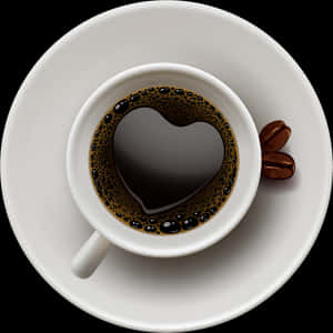 Coffee With Heart Shape, HD Png Download PNG image with transparent background