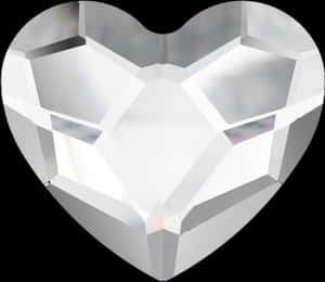 Heart Shaped Crystal Facet Design PNG image with transparent background