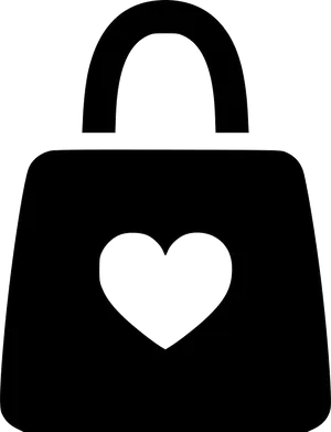 Heart Shaped Cutout Lock Icon PNG Image