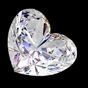 Heart Shaped Diamond Sparkle PNG image with transparent background