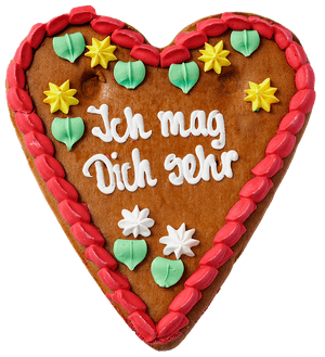 Heart Shaped Gingerbread With Message PNG image with transparent background