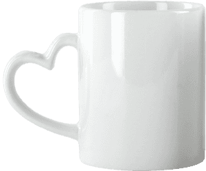 Mug Heart Shape Png, Transparent Png PNG