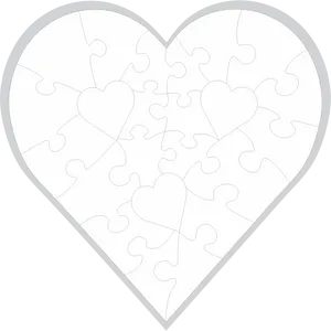 Heart Shaped Puzzle Graphic PNG Image