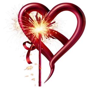 Heart-shaped Sparklers Romance Png Ehq47 PNG Image