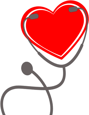 Heart Shaped Stethoscope Graphic PNG