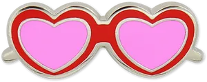 Heart Shaped Sunglasses Isolated PNG Image