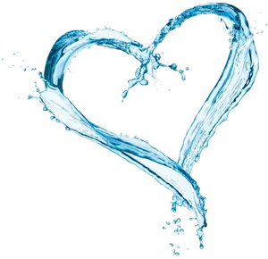 Heart Shaped Water Splash PNG Image