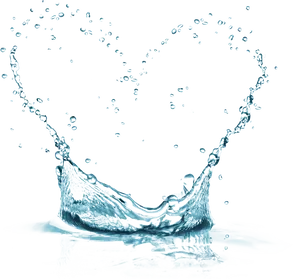 Heart Shaped Water Splash PNG Image