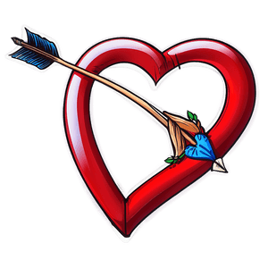 Heart with Arrow Drawing PNG 80 PNG