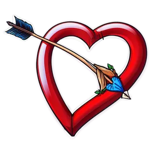 Heart With Arrow Drawing Png 80 PNG Image