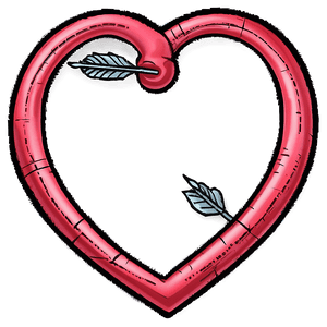 Heart with Arrow Drawing PNG ync78 PNG