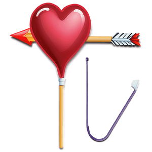 Heart with Arrow Emoji PNG Design 05042024 PNG image with transparent background