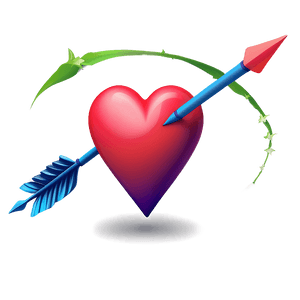 Heart with Arrow Emoji PNG Design 05042024 PNG image with transparent background