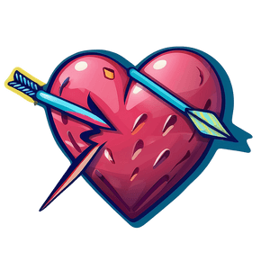 Heart with Arrow Emoji PNG Design asl PNG image with transparent background